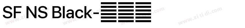 SF NS Black字体转换